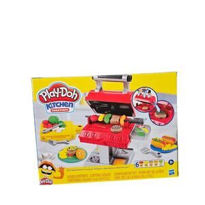 Play-Doh Kitchen Creations Grill 'n Stamp Playset  with 6 Non-Toxic Colors NWT
